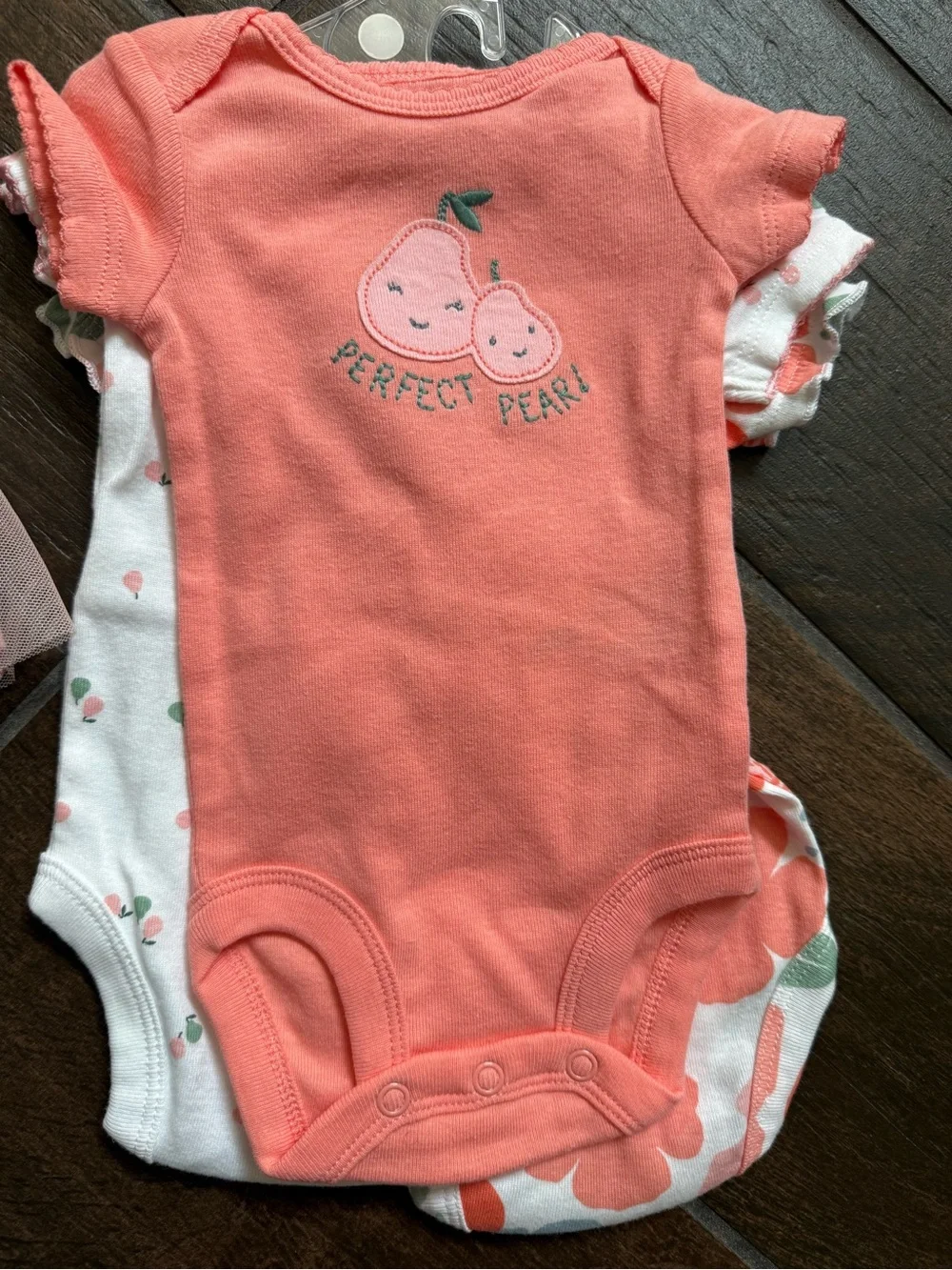 Carter's Child of Mine Pink Floral Baby Dress & Bodysuit Set